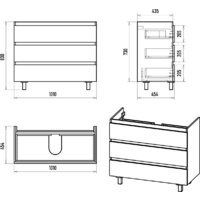  Misty Тумба под умывальник Victory 105 VIC-07105-0103Я+11105-KL - Превью изображения №7 — Интернет-магазин ПроЗаказ