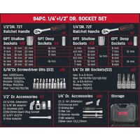 Универсальный набор инструментов Deli EDQ44094 (94 предмета) - Превью изображения №4 — Интернет-магазин ПроЗаказ