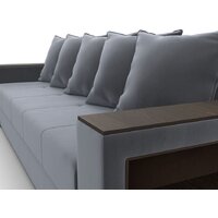 Диван Лига диванов Дубай Лайт 114370 (велюр серый) - Превью изображения №5 — Интернет-магазин ПроЗаказ