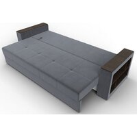 Диван Лига диванов Дубай Лайт 114370 (велюр серый) - Превью изображения №7 — Интернет-магазин ПроЗаказ