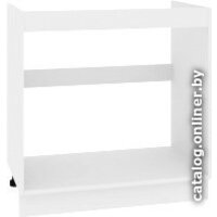 Шкаф напольный Кортекс-мебель Корнелия Лира НШ80м (белый) - Превью изображения №2 — Интернет-магазин ПроЗаказ