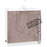 Шкаф напольный Кортекс-мебель Корнелия Лира НШ80м (белый) - Превью изображения №4 — Интернет-магазин ПроЗаказ