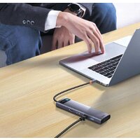 Док-станция Baseus Metal Gleam Series 12-in-1 Multifunctional Type-C Hub Docking Station WKWG020213 - Превью изображения №4 — Интернет-магазин ПроЗаказ