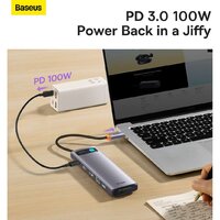 Док-станция Baseus Metal Gleam Series 12-in-1 Multifunctional Type-C Hub Docking Station WKWG020213 - Превью изображения №11 — Интернет-магазин ПроЗаказ