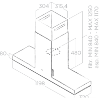 Кухонная вытяжка Elica Haiku Island IX/A/120 - Превью изображения №3 — Интернет-магазин ПроЗаказ
