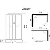 Душевая кабина Niagara Promo P100/80/26L/MT 100x80x215 - Превью изображения №3 — Интернет-магазин ПроЗаказ