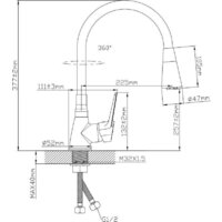 Смеситель Econoce D35-A 570 EC0574BL (черный) - Превью изображения №2 — Интернет-магазин ПроЗаказ