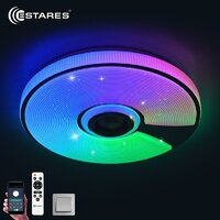 Припотолочная люстра Estares Song RGB 60W R-APP-380x70-WHITE/CHROME/SHINY-220-IP20 - Превью изображения №2 — Интернет-магазин ПроЗаказ