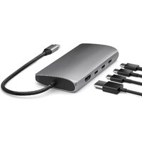 Док-станция Satechi USB-C Multiport Adapter 8K With Ethernet V3 ST-P8KEM (серый) - Превью изображения №5 — Интернет-магазин ПроЗаказ