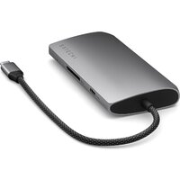 Док-станция Satechi USB-C Multiport Adapter 8K With Ethernet V3 ST-P8KEM (серый) - Превью изображения №4 — Интернет-магазин ПроЗаказ