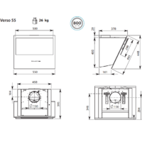 Кухонная вытяжка Falmec Verso Design 55 800 м3/ч (черный) - Превью изображения №4 — Интернет-магазин ПроЗаказ