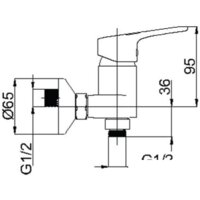 Смеситель Rubineta UNO-12 BK2 (черный) - Превью изображения №2 — Интернет-магазин ПроЗаказ