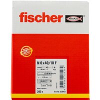 Дюбель-гвоздь Fischer N 6 x 40/10 F 513843 (200 шт) - Превью изображения №3 — Интернет-магазин ПроЗаказ