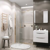 Душевая дверь Grossman Pragma 100x195 100.K33.03.100.32.00 (золото сатин/стекло прозрачное) - Превью изображения №6 — Интернет-магазин ПроЗаказ