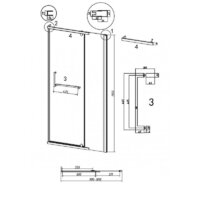 Душевая дверь Grossman Pragma 100x195 100.K33.03.100.32.00 (золото сатин/стекло прозрачное) - Превью изображения №8 — Интернет-магазин ПроЗаказ