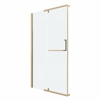 Душевая дверь Grossman Pragma 100x195 100.K33.03.100.32.00 (золото сатин/стекло прозрачное) - Превью изображения №2 — Интернет-магазин ПроЗаказ