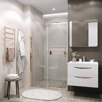 Душевая дверь Grossman Pragma 100x195 100.K33.03.100.32.00 (золото сатин/стекло прозрачное) - Превью изображения №5 — Интернет-магазин ПроЗаказ