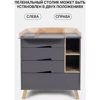 Детский комод Rant Lago Pro 800/4 (moon grey) - Превью изображения №10 — Интернет-магазин ПроЗаказ