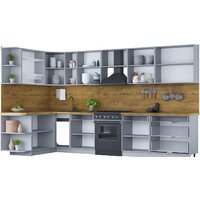 Готовая кухня Интерлиния Мила Шато 1.7x3.5 левая (пепел/пепел/опал светлый) - Превью изображения №2 — Интернет-магазин ПроЗаказ