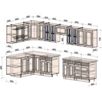 Готовая кухня Интерлиния Мила Шато 1.7x3.5 левая (пепел/пепел/опал светлый) - Превью изображения №5 — Интернет-магазин ПроЗаказ