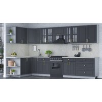 Готовая кухня Интерлиния Мила Шато 1.7x3.5 левая (пепел/пепел/опал светлый) - Превью изображения №4 — Интернет-магазин ПроЗаказ