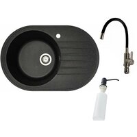 БелЭворс Rondo L + смеситель W74004-2 + дозатор L405F (черный)