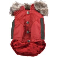 Куртка для животных Puppia Brock с капюшоном PAUD-JM1851-RD-L (красный) - Превью изображения №2 — Интернет-магазин ПроЗаказ