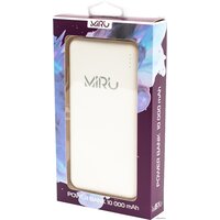 Внешний аккумулятор Miru 3001 (белый) - Превью изображения №2 — Интернет-магазин ПроЗаказ