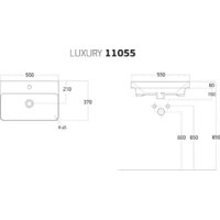 Умывальник Dreja Luxury 55 11055-KL - Превью изображения №4 — Интернет-магазин ПроЗаказ