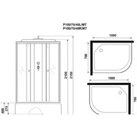 Душевая кабина Niagara Promo P100/70/40R/MT 100x70x215 - Превью изображения №3 — Интернет-магазин ПроЗаказ