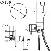 Гигиенический душ Golden Fox Broads 10012-FOX - Превью изображения №2 — Интернет-магазин ПроЗаказ