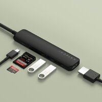 Док-станция Satechi 7-in-1 USB-C Slim Multiport Adapter with Ethernet ST-P7SK (черный) - Превью изображения №5 — Интернет-магазин ПроЗаказ