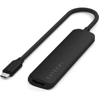 Док-станция Satechi 7-in-1 USB-C Slim Multiport Adapter with Ethernet ST-P7SK (черный) - Превью изображения №2 — Интернет-магазин ПроЗаказ