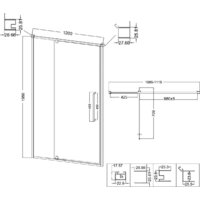 Душевая дверь Niagara Nova NG-35-12AGR 120х195 (графит/прозрачное стекло) - Превью изображения №12 — Интернет-магазин ПроЗаказ