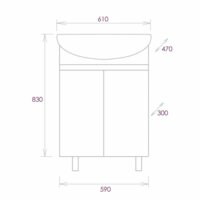  Onika Тумба под умывальник Милтон 60 106147 - Превью изображения №6 — Интернет-магазин ПроЗаказ