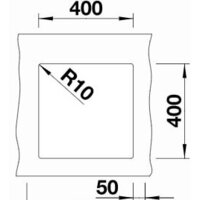 Кухонная мойка Blanco Subline 400-U 525990 (черный) - Превью изображения №3 — Интернет-магазин ПроЗаказ