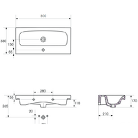Умывальник Cersanit Moduo 80 Slim UM-MOD80SL/1 - Превью изображения №4 — Интернет-магазин ПроЗаказ