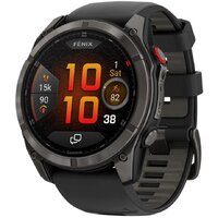 Garmin Fenix 8 Pro 51 мм (серый, черный силиконовый ремешок)