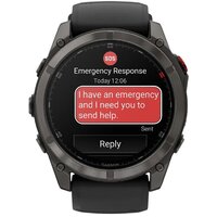 Умные часы Garmin Fenix 8 Pro 51 мм (серый, черный силиконовый ремешок) - Превью изображения №2 — Интернет-магазин ПроЗаказ