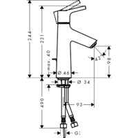 Смеситель Hansgrohe Talis S 72020000 - Превью изображения №2 — Интернет-магазин ПроЗаказ