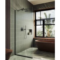 Душевая стенка MaybahGlass 195x79 MGD-700-6у (сатин стекло/черный) - Превью изображения №5 — Интернет-магазин ПроЗаказ