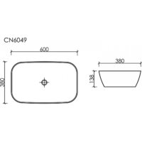 Умывальник Ceramica Nova Element CN6049MDH (темный антрацит матовый) - Превью изображения №10 — Интернет-магазин ПроЗаказ