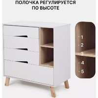 Детский комод Rant Lago Pro 800/4 (crystal beige) - Превью изображения №9 — Интернет-магазин ПроЗаказ