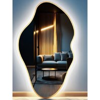 Зеркало с подсветкой  EMZE 45x77 LED.UV.NF.45.77.AUR.4K (золото с УФ-окантовкой и подсветкой) - Превью изображения №11 — Интернет-магазин ПроЗаказ