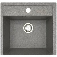 Кухонная мойка БелЭворс Rio + смеситель W74004-9 + дозатор L405-1 (серый/сатин) - Превью изображения №2 — Интернет-магазин ПроЗаказ