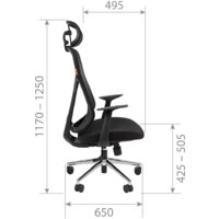 Офисное кресло CHAIRMAN CH588 (черный пластик/черный) - Превью изображения №5 — Интернет-магазин ПроЗаказ