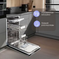 Встраиваемая посудомоечная машина Zigmund & Shtain DW 308.4 - Превью изображения №3 — Интернет-магазин ПроЗаказ