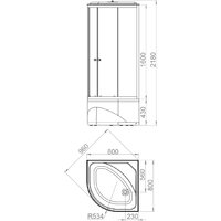 Душевая кабина Domani-Spa Delight Slim 88 High DS01DS88HWM00 - Превью изображения №6 — Интернет-магазин ПроЗаказ