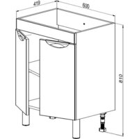  СанитаМебель Тумба под умывальник Камелия-64 Д3 (белый) - Превью изображения №2 — Интернет-магазин ПроЗаказ