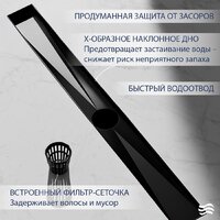 Трап/канал Lauter 2120672-QGMB 700x70 (черный матовый) - Превью изображения №3 — Интернет-магазин ПроЗаказ